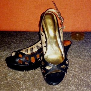 Thalic Sodi Black Wedge Sandles